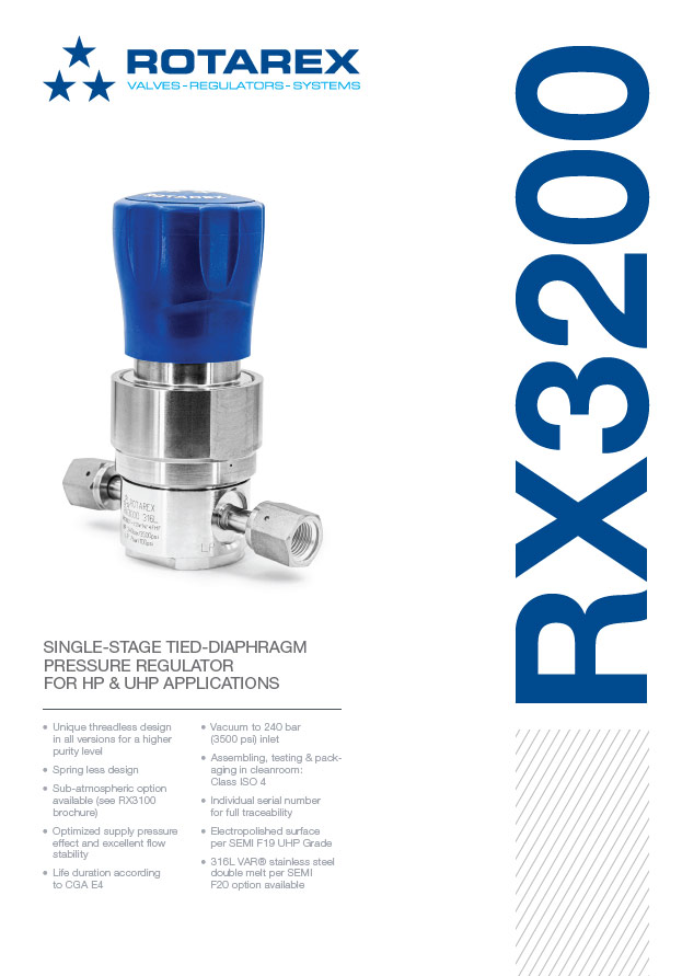 RX3200 UHP Pressure Regulator Download
