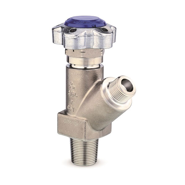 Drum valve, 2-pieces sturdy stem packed type design for corrosive and toxic gases – D154S Drum valve, 2-pieces sturdy stem packed type design for corrosive and toxic gases – D154S