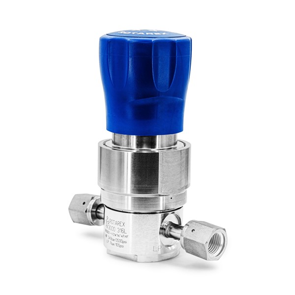 Single-stage diaphragm pressure regulator for HP & UHP gases - RX3000