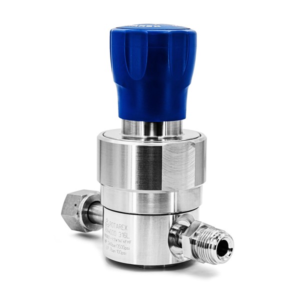 Single-stage diaphragm pressure regulator for HP & UHP gases - RX4000